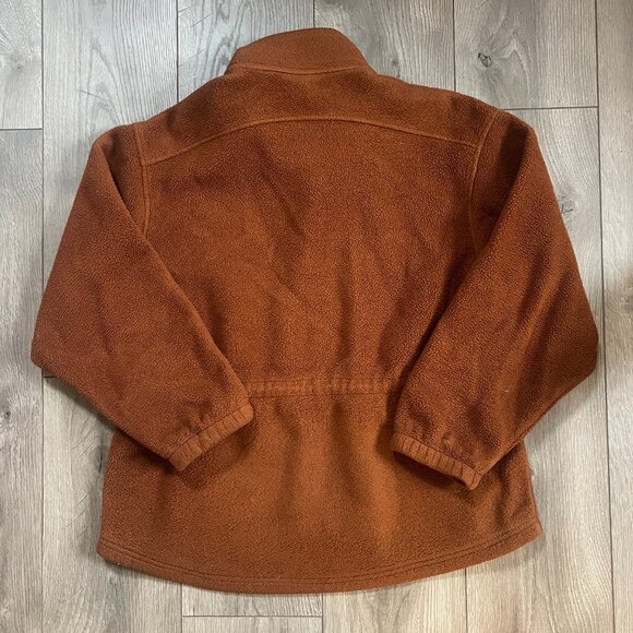 Vintage LL Bean Cinched Waist Burnt Orange Full Zip Fleece Size L/XL - Picture 2 of 7